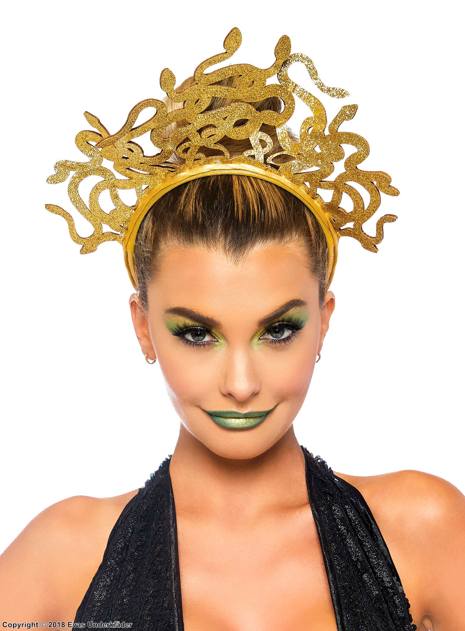 Medusa, costume headband, glitter